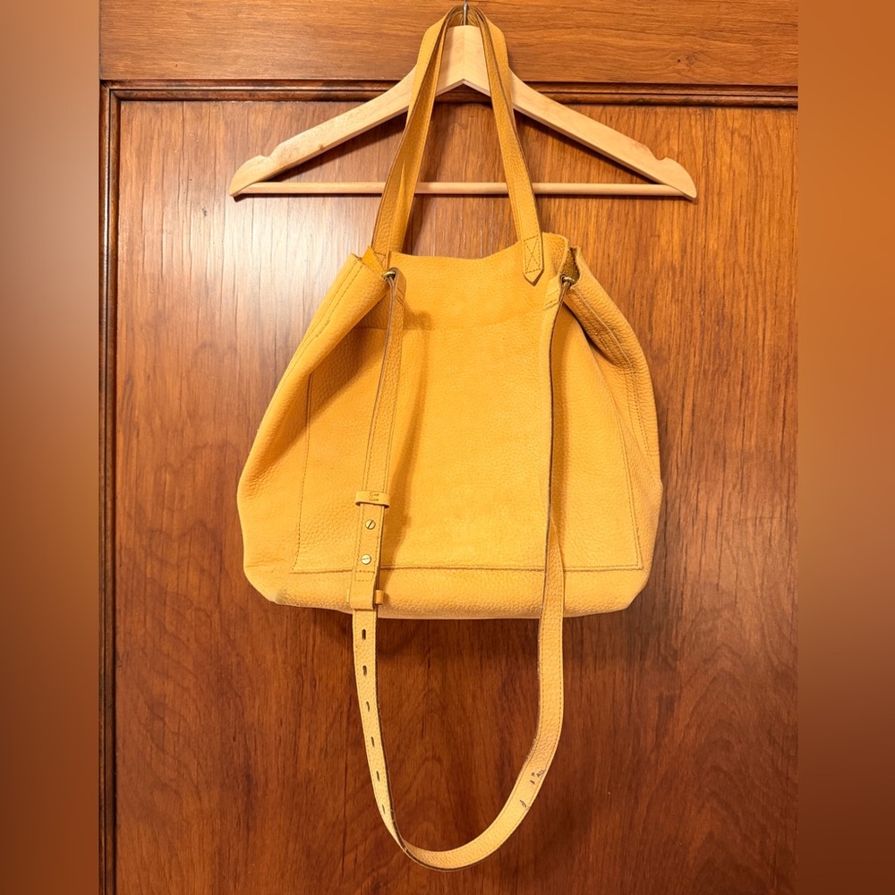 Madewell Yellow Leather Tote